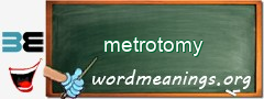 WordMeaning blackboard for metrotomy
